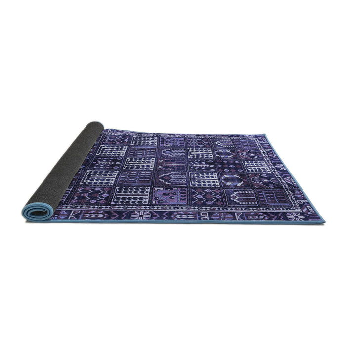 Sideview of Persian Blue Traditional Rug, tr4114blu
