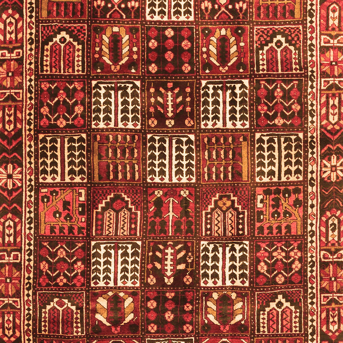Serging Thickness of Machine Washable Persian Orange Traditional Area Rugs, wshtr4114org