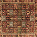 Square Persian Brown Traditional Rug, tr4114brn