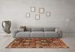 Machine Washable Persian Brown Traditional Rug in a Living Room,, wshtr4114brn