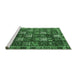 Sideview of Machine Washable Persian Emerald Green Traditional Area Rugs, wshtr4114emgrn