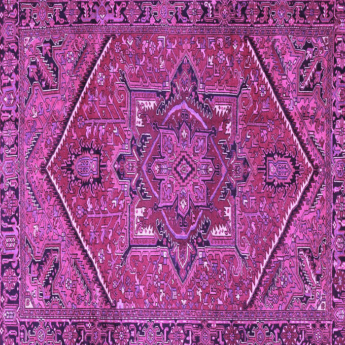 Square Machine Washable Persian Purple Traditional Area Rugs, wshtr4115pur