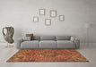 Machine Washable Persian Brown Traditional Rug in a Living Room,, wshtr4115brn