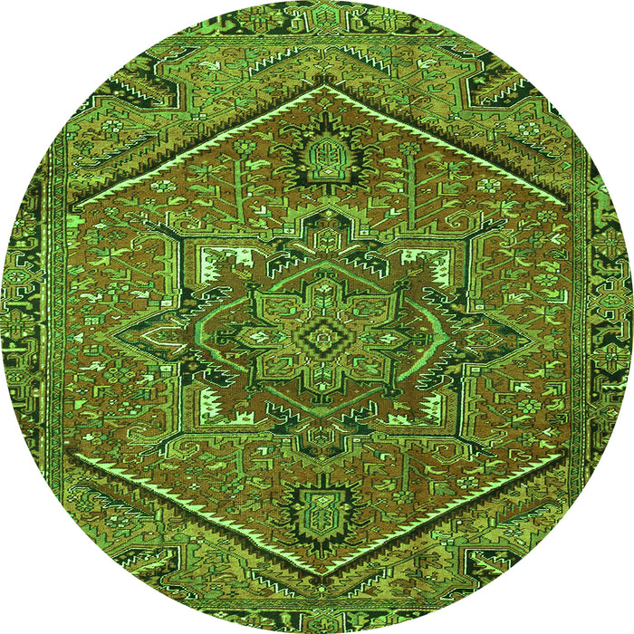 Machine Washable Persian Green Traditional Area Rugs, wshtr4115grn