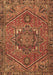 Machine Washable Persian Brown Traditional Rug, wshtr4115brn