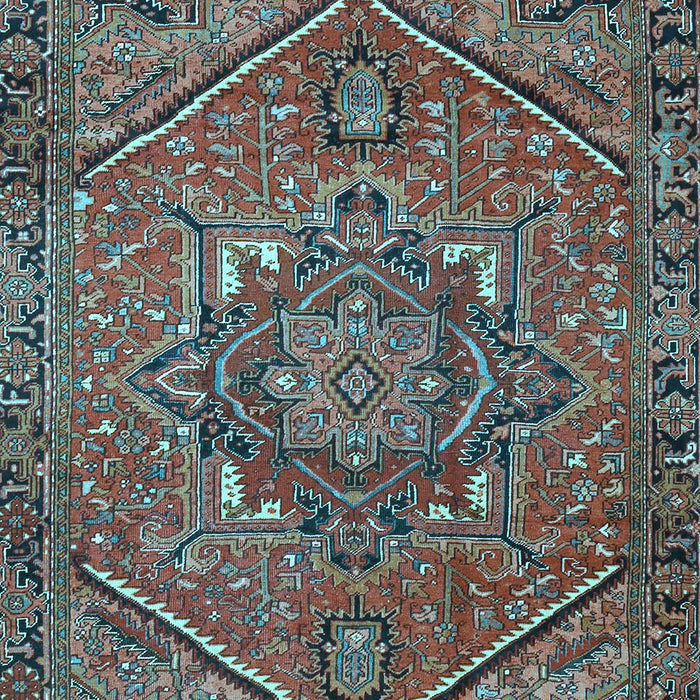 Machine Washable Persian Light Blue Traditional Rug, wshtr4115lblu