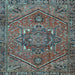 Square Machine Washable Persian Light Blue Traditional Rug, wshtr4115lblu