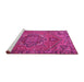 Sideview of Machine Washable Persian Pink Traditional Rug, wshtr4115pnk