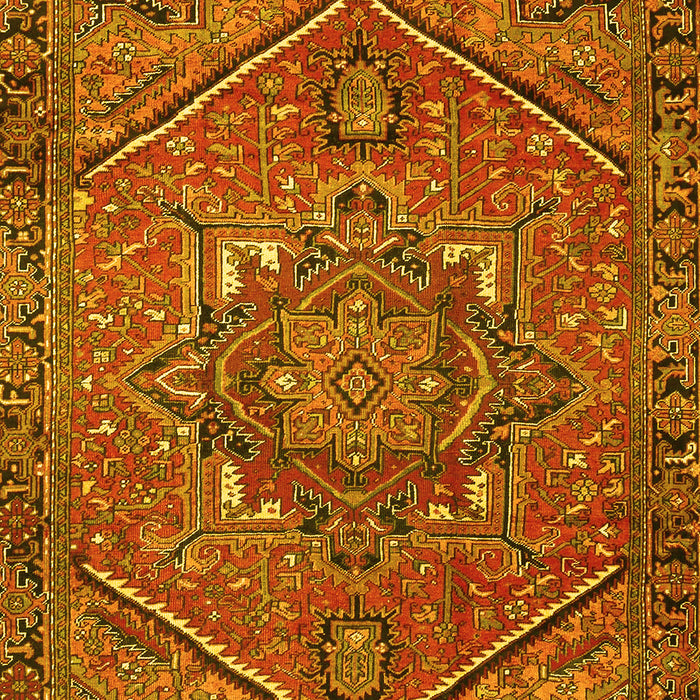 Machine Washable Persian Yellow Traditional Rug, wshtr4115yw