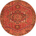 Square Persian Orange Traditional Rug, tr4115org