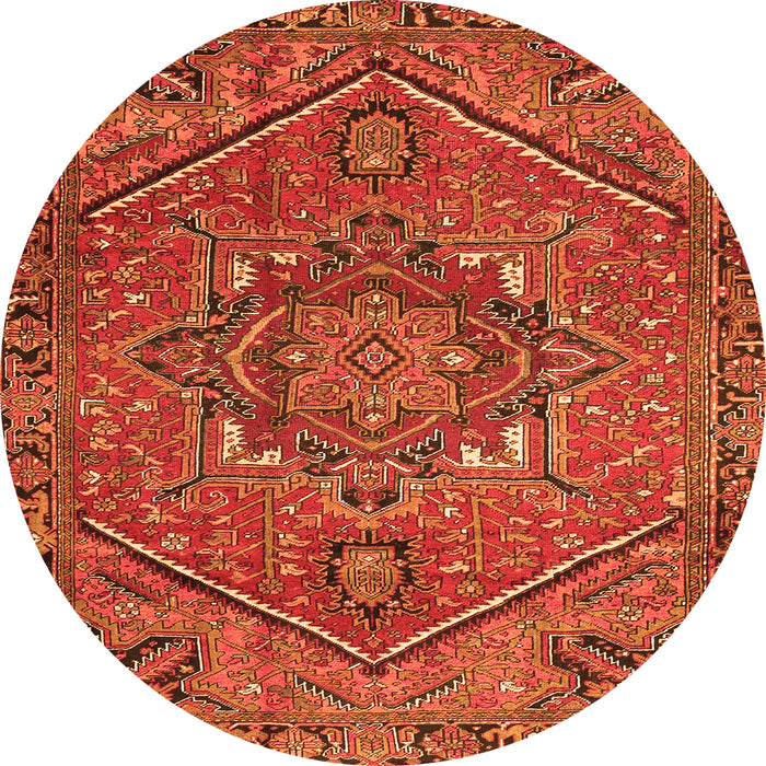 Machine Washable Persian Orange Traditional Area Rugs, wshtr4115org