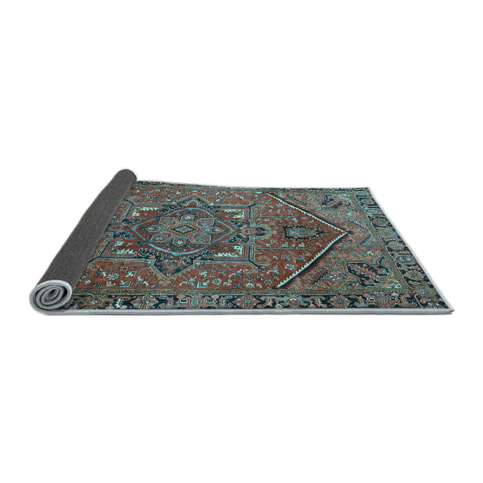 Sideview of Persian Light Blue Traditional Rug, tr4115lblu