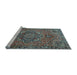 Sideview of Machine Washable Persian Light Blue Traditional Rug, wshtr4115lblu