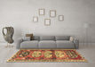 Machine Washable Persian Brown Traditional Rug in a Living Room,, wshtr4116brn