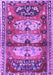 Machine Washable Persian Purple Traditional Area Rugs, wshtr4116pur