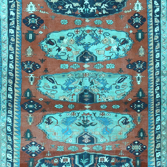 Machine Washable Persian Light Blue Traditional Rug, wshtr4116lblu