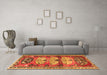 Machine Washable Persian Orange Traditional Area Rugs in a Living Room, wshtr4116org