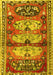 Machine Washable Persian Yellow Traditional Rug, wshtr4116yw