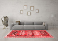 Machine Washable Persian Red Traditional Rug, wshtr4116red