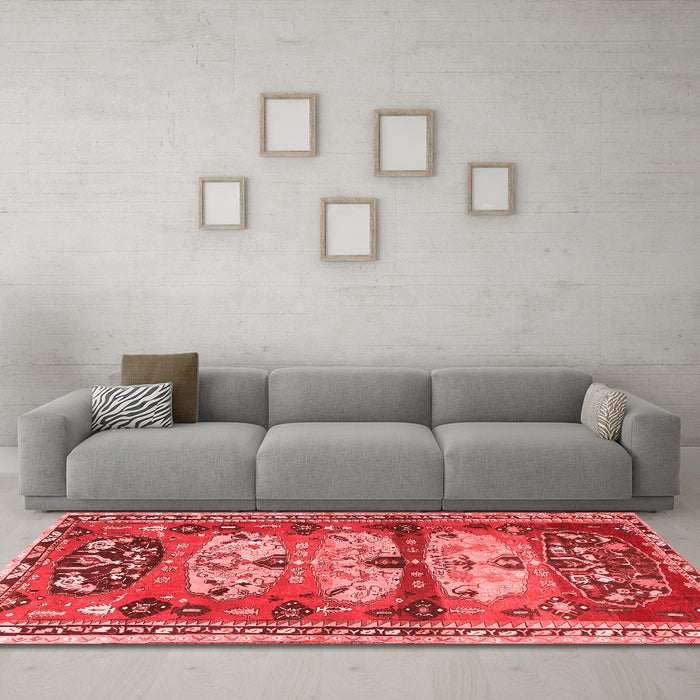 Traditional Red Washable Rugs