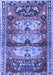 Machine Washable Persian Blue Traditional Rug, wshtr4116blu