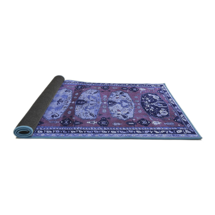 Sideview of Persian Blue Traditional Rug, tr4116blu