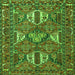 Serging Thickness of Persian Green Traditional Rug, tr4117grn