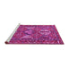 Sideview of Machine Washable Persian Pink Traditional Rug, wshtr4117pnk