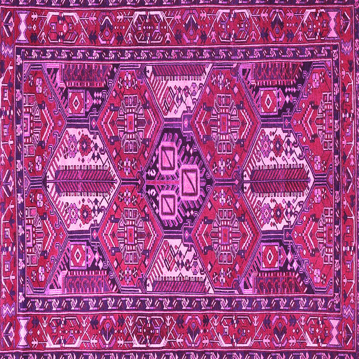 Square Machine Washable Persian Pink Traditional Rug, wshtr4117pnk