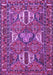 Machine Washable Persian Purple Traditional Area Rugs, wshtr4117pur