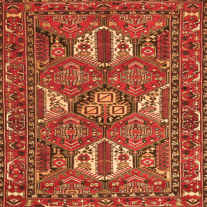 Serging Thickness of Persian Orange Traditional Rug, tr4117org