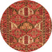 Machine Washable Persian Orange Traditional Area Rugs, wshtr4117org