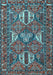 Machine Washable Persian Light Blue Traditional Rug, wshtr4117lblu