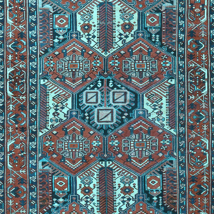Machine Washable Persian Light Blue Traditional Rug, wshtr4117lblu