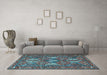 Machine Washable Persian Light Blue Traditional Rug in a Living Room, wshtr4117lblu