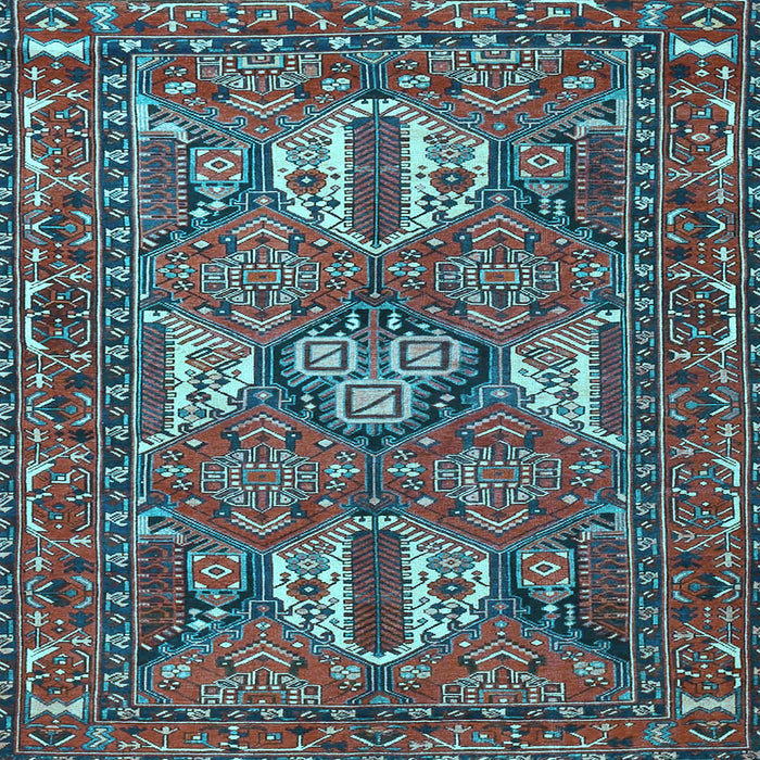 Square Persian Light Blue Traditional Rug, tr4117lblu