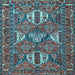 Square Persian Light Blue Traditional Rug, tr4117lblu