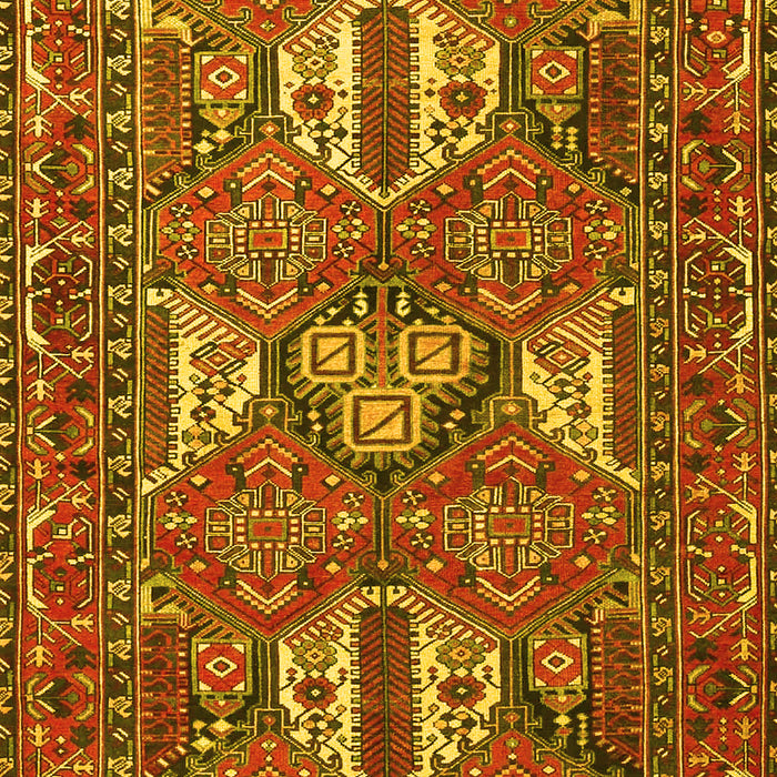 Machine Washable Persian Yellow Traditional Rug, wshtr4117yw