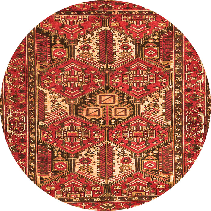 Square Persian Orange Traditional Rug, tr4117org