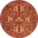 Square Persian Orange Traditional Rug, tr4117org