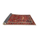 Sideview of Traditional Orange Salmon Pink Persian Rug, tr4118