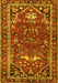 Machine Washable Persian Yellow Traditional Rug, wshtr4118yw