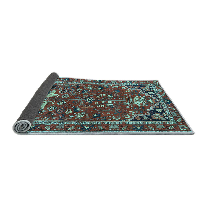 Sideview of Persian Light Blue Traditional Rug, tr4118lblu