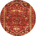 Square Persian Orange Traditional Rug, tr4118org