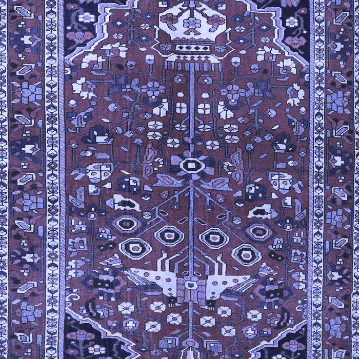 Machine Washable Persian Blue Traditional Rug, wshtr4118blu