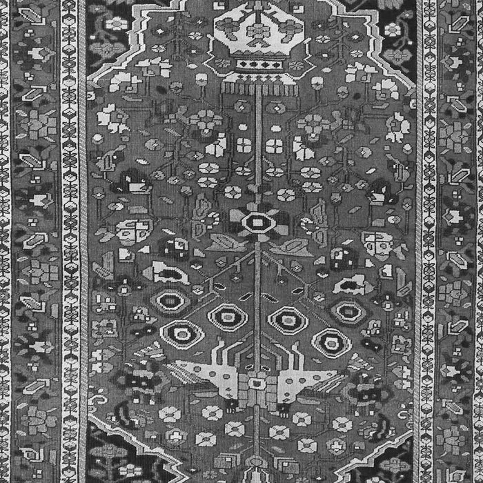 Serging Thickness of Machine Washable Persian Gray Traditional Rug, wshtr4118gry