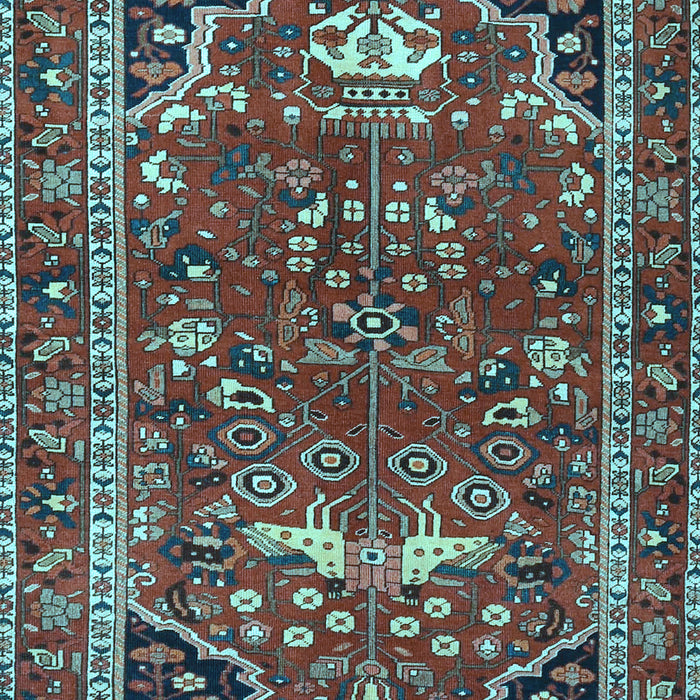 Machine Washable Persian Light Blue Traditional Rug, wshtr4118lblu