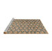 Sideview of Machine Washable Traditional Brown Rug, wshtr4119