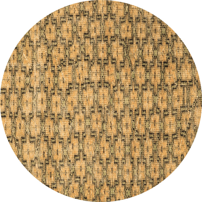Round Persian Brown Traditional Rug, tr4119brn