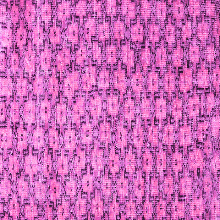 Square Machine Washable Persian Pink Traditional Rug, wshtr4119pnk